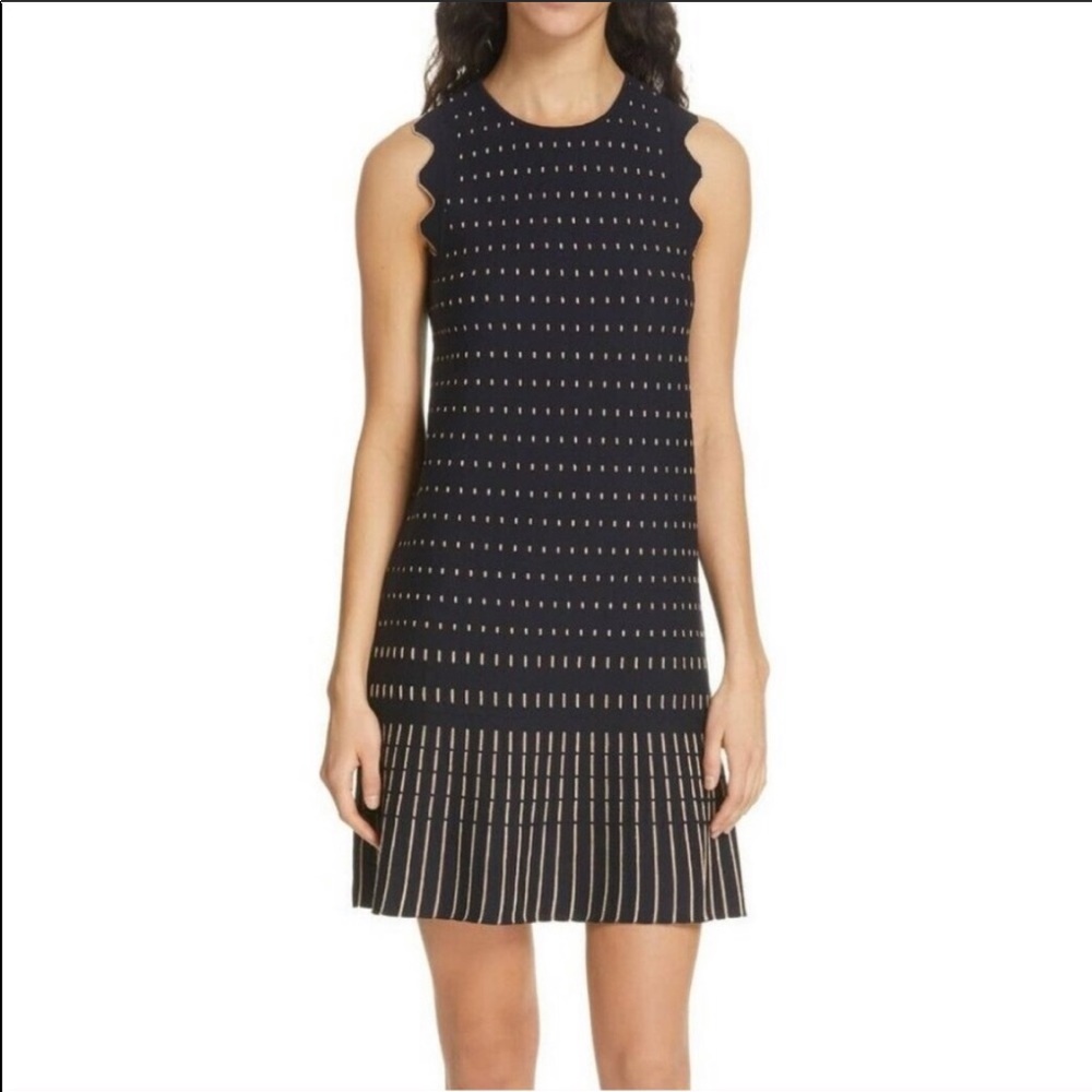 Ted Baker Relioa Metallic Jacquard Knit Dress